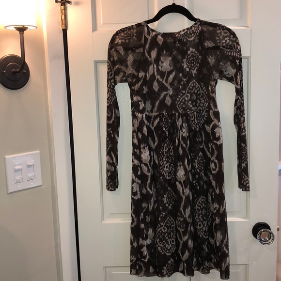 Brown Itkat Print Dress - Picture 7 of 8